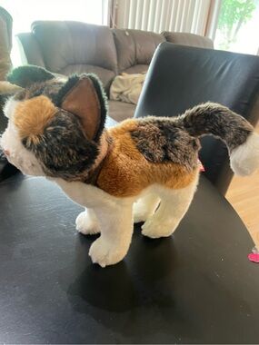 Douglas Cuddle Toys standing tricolor calico kitten plush lovey kitty cat toy